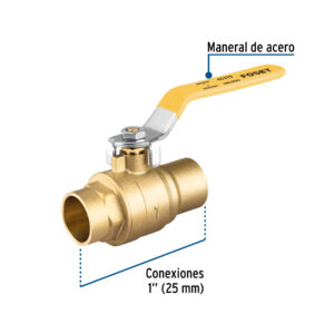 Válvula de esfera para gas, soldable, 1', alta presión - Imagen 3