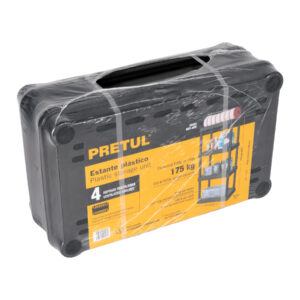 Estante plástico 4 repisas capacidad 45kg, 61x38x125, PRETUL - Imagen 5