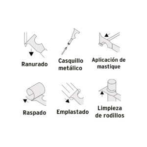 Espátula 2-1/2' de 6 usos, acero inoxidable, Comfort Grip - Imagen 6