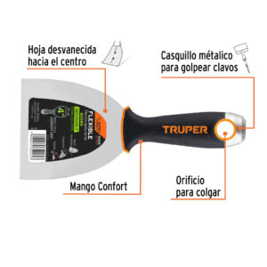 Espátula flexible 4' acero inoxidable, Comfort Grip, EXPERT - Imagen 3