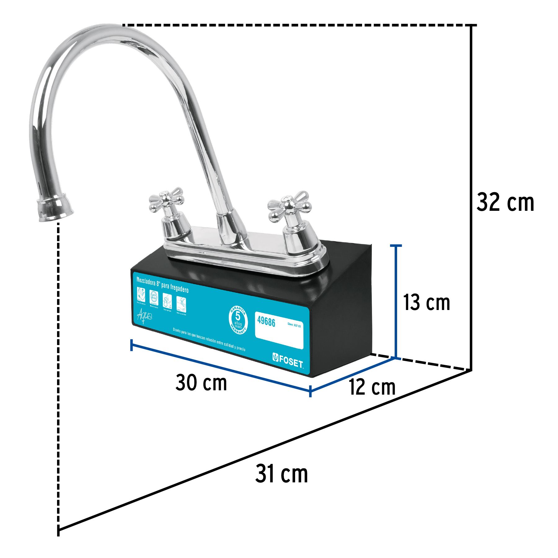 Exhibidor con mezcladora AQF-81, FOSET - Imagen 3