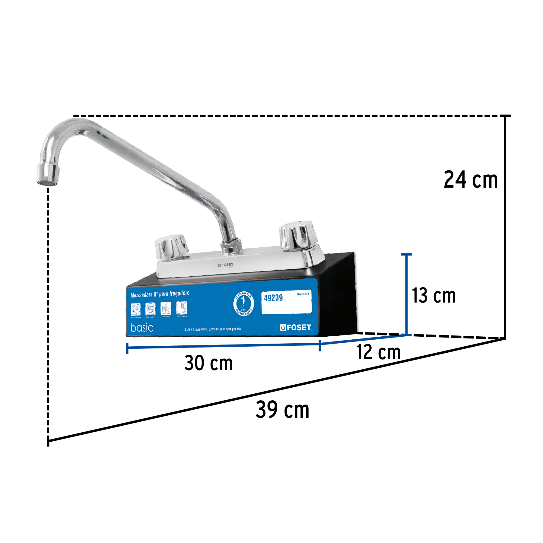 Exhibidor con mezcladora F-318, FOSET - Imagen 3
