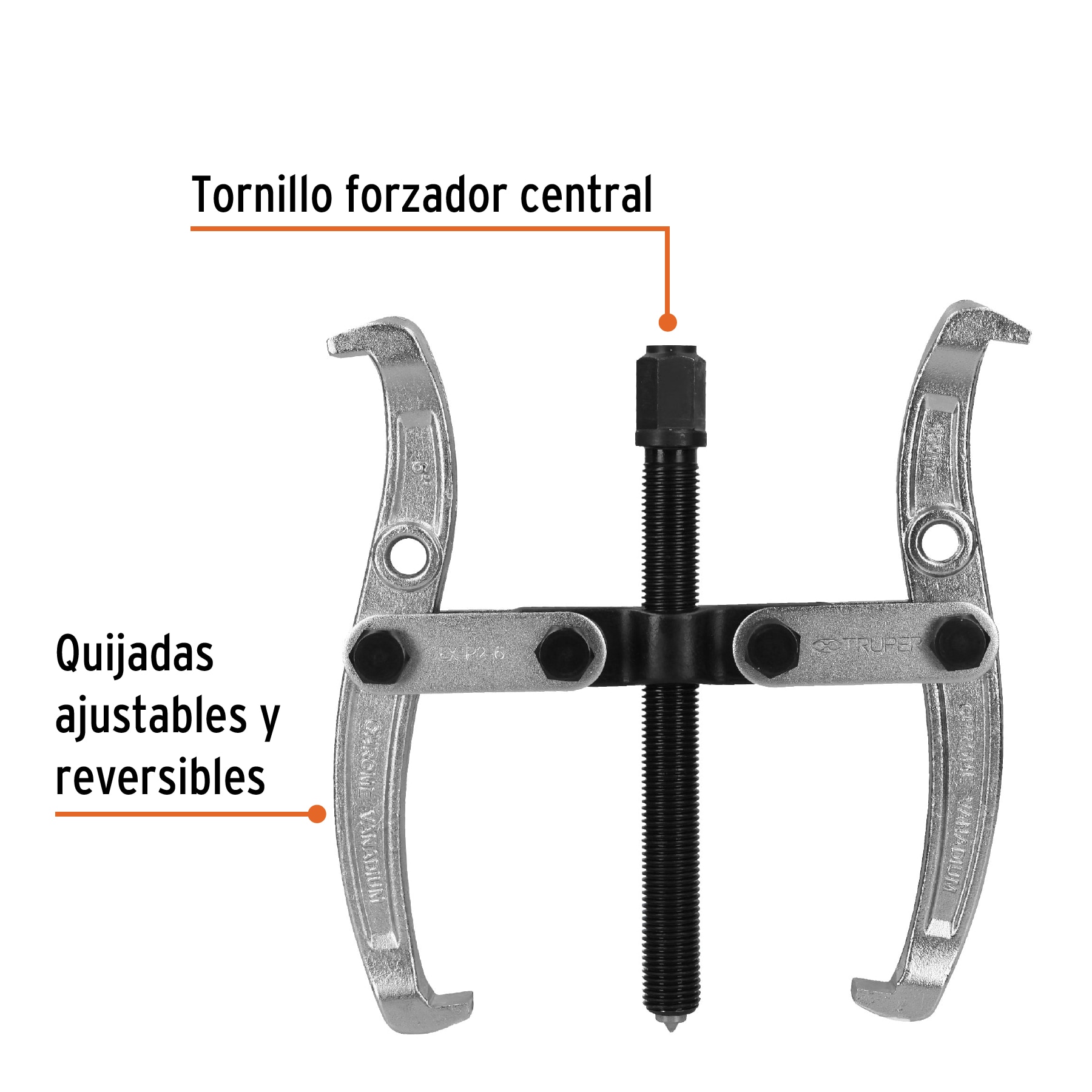 Extractor de poleas, 2 quijadas, 6', TRUPER - Imagen 3