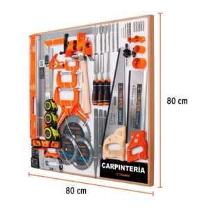 Exhibidor de Carpintería, 80x80 cm, 1 tablero - Imagen 3
