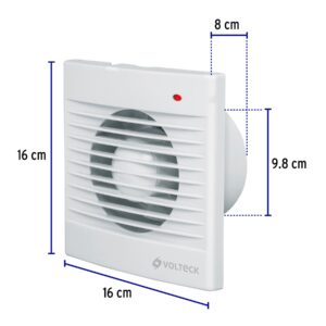 Extractor de aire de 4', blanco, VOLTECK - Imagen 4