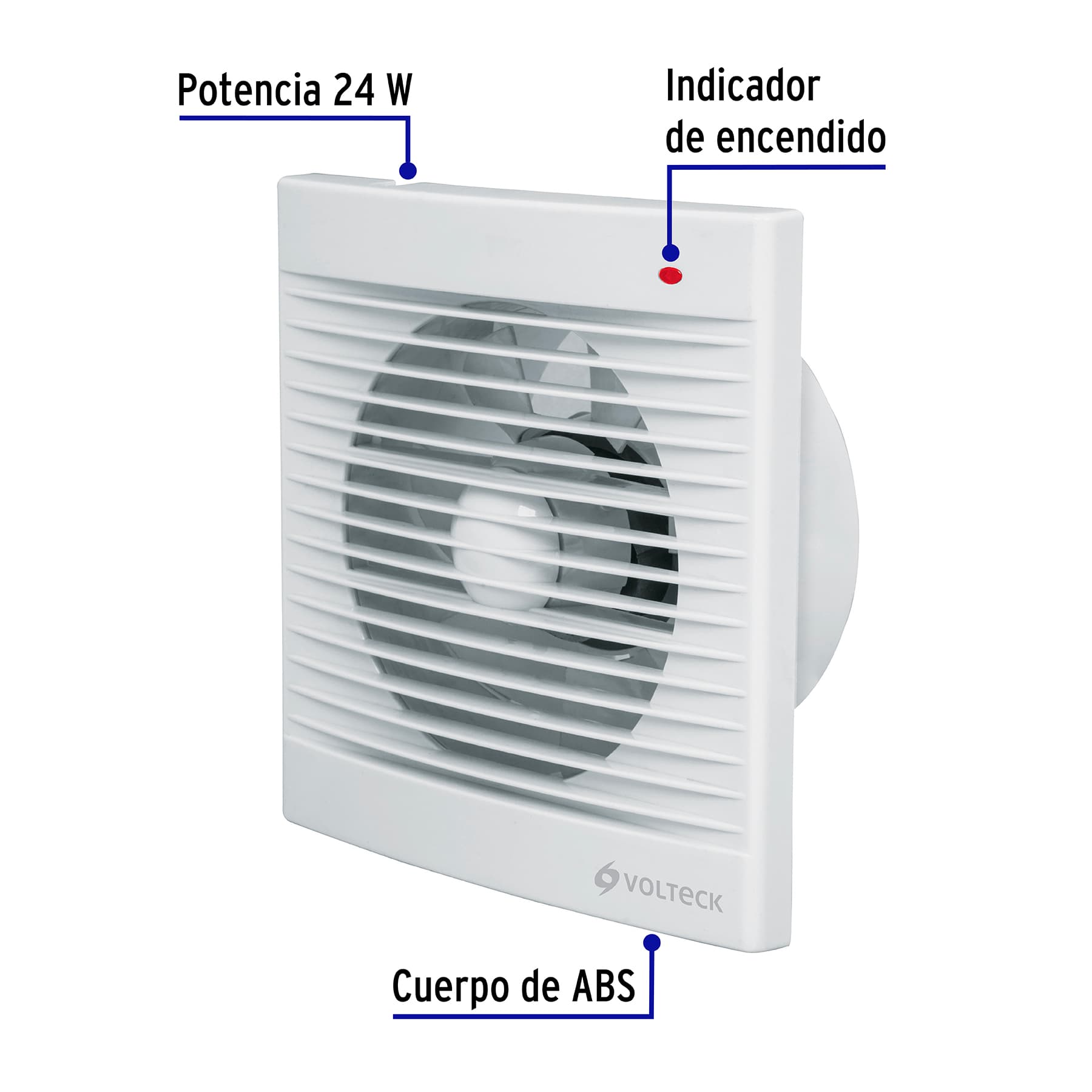 Extractor de aire de 6', blanco, VOLTECK - Imagen 3