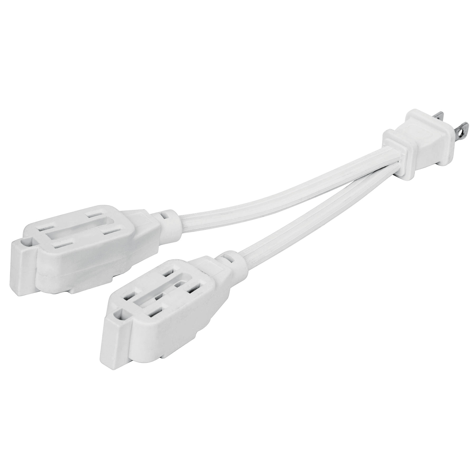 Mini extensión eléctrica doméstica dual 10 cm, blanca - Imagen 2