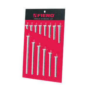 Exhibidor FIERO con tornillos tipo máquina, 1/4'