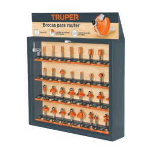 Exhibidor con 30 brocas para router, TRUPER - Imagen 2