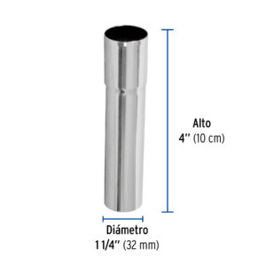 Extensión 10 cm latón cromado para contra de lavabo, 1-1/4' - Imagen 4