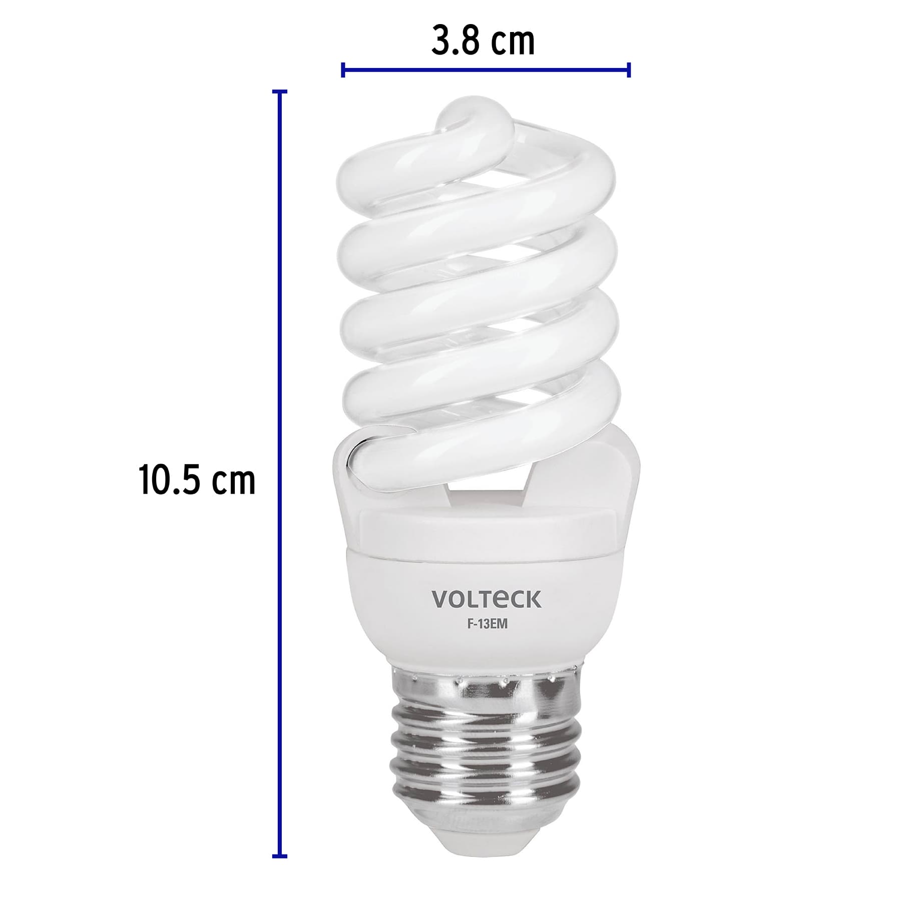 Lámpara espiral mini T2 13 W luz de día en blíster, VOLTECK - Imagen 4