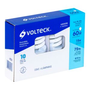 Alternative view of Pack de 4 lámparas espiral mini T2 15 W luz de día, en caja
