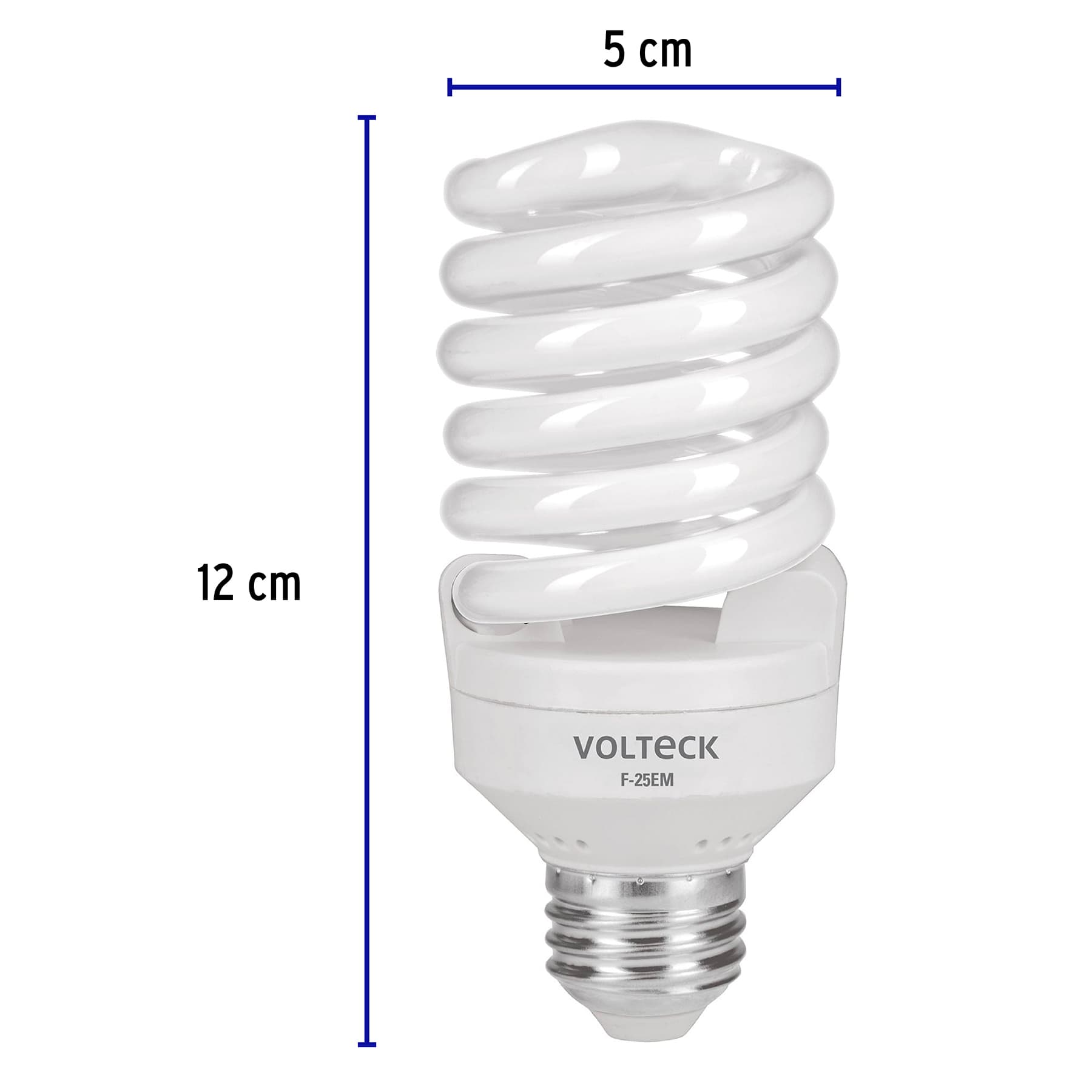 Lámpara espiral mini T2 25 W luz de día en blíster, VOLTECK - Imagen 4