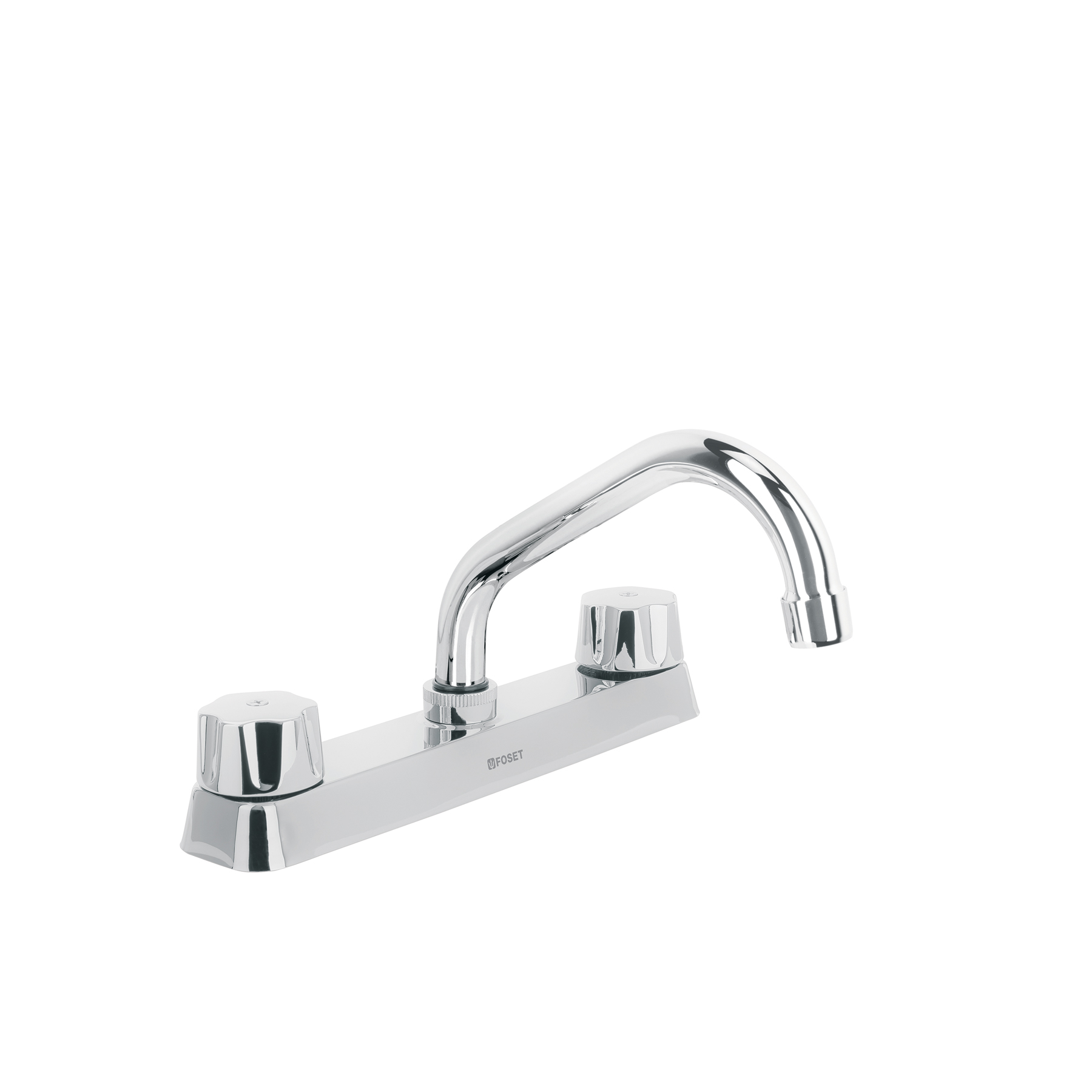 Mezcladora 8' fregadero cromo, cuello corto,hexagonal, BASIC - Imagen 2