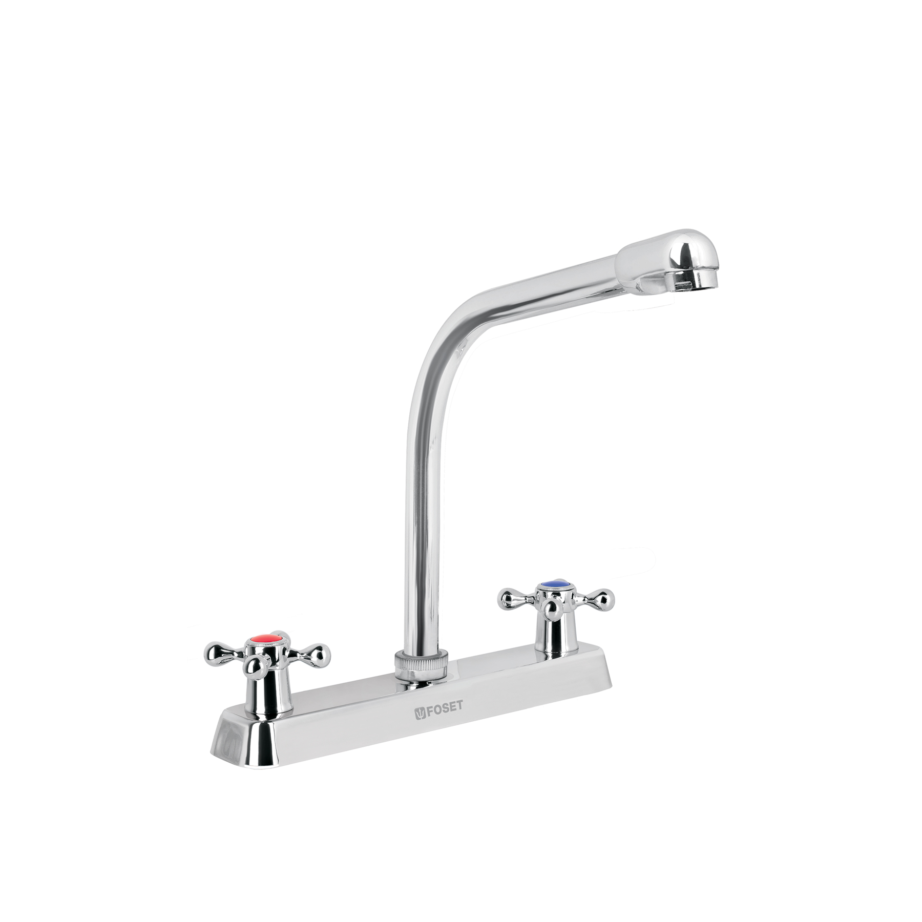 Mezcladora 8' fregadero cromo, cuello cobra, cruceta, BASIC - Imagen 2