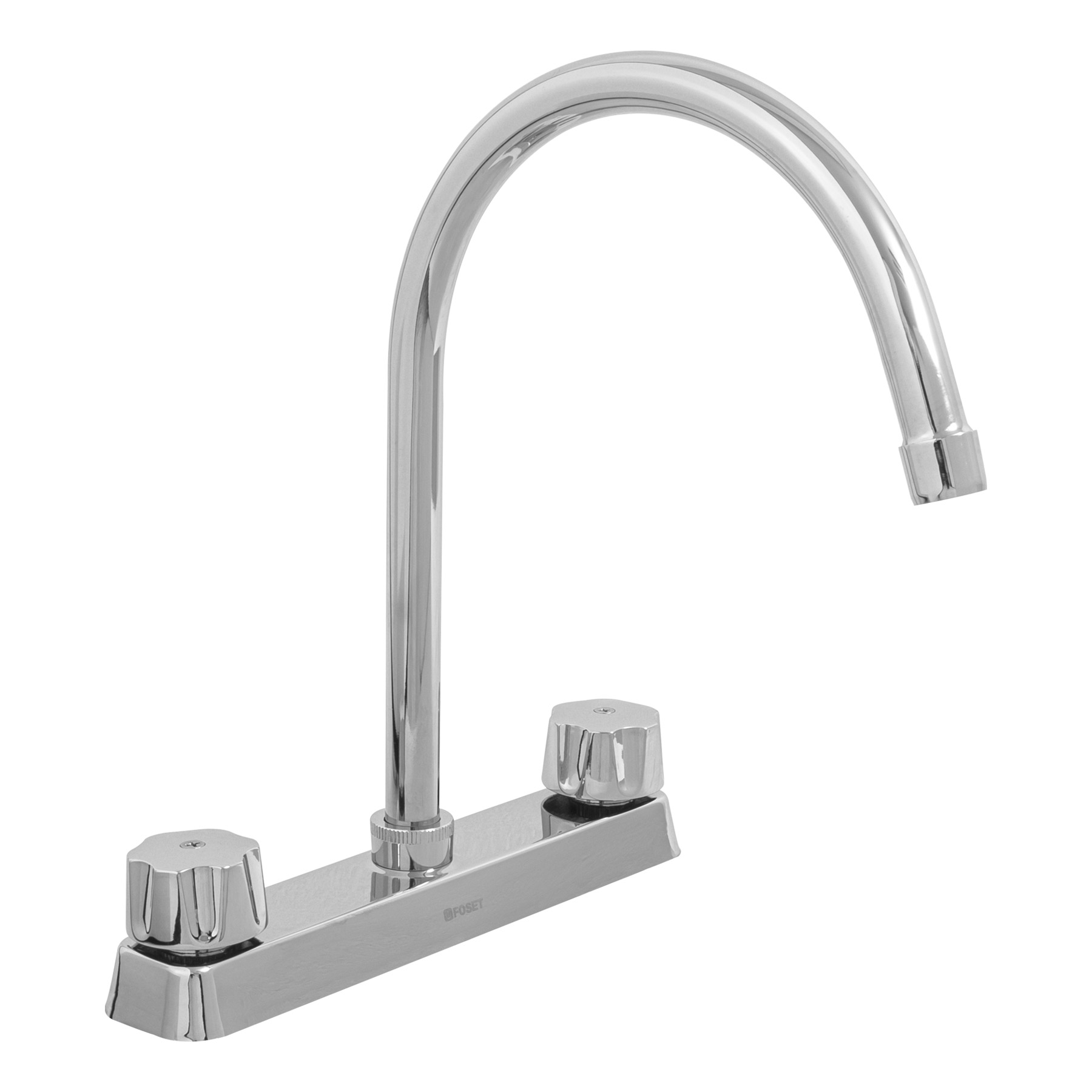 Mezcladora 8' fregadero cromo, cuello curvo,compresión,BASIC - Imagen 2
