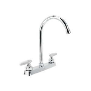 Mezcladora 8' fregadero cromo, cuello curvo, cono, BASIC - Imagen 2