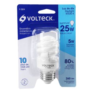Lámpara espiral mini T2 5 W luz de día en blíster, VOLTECK - Imagen 5