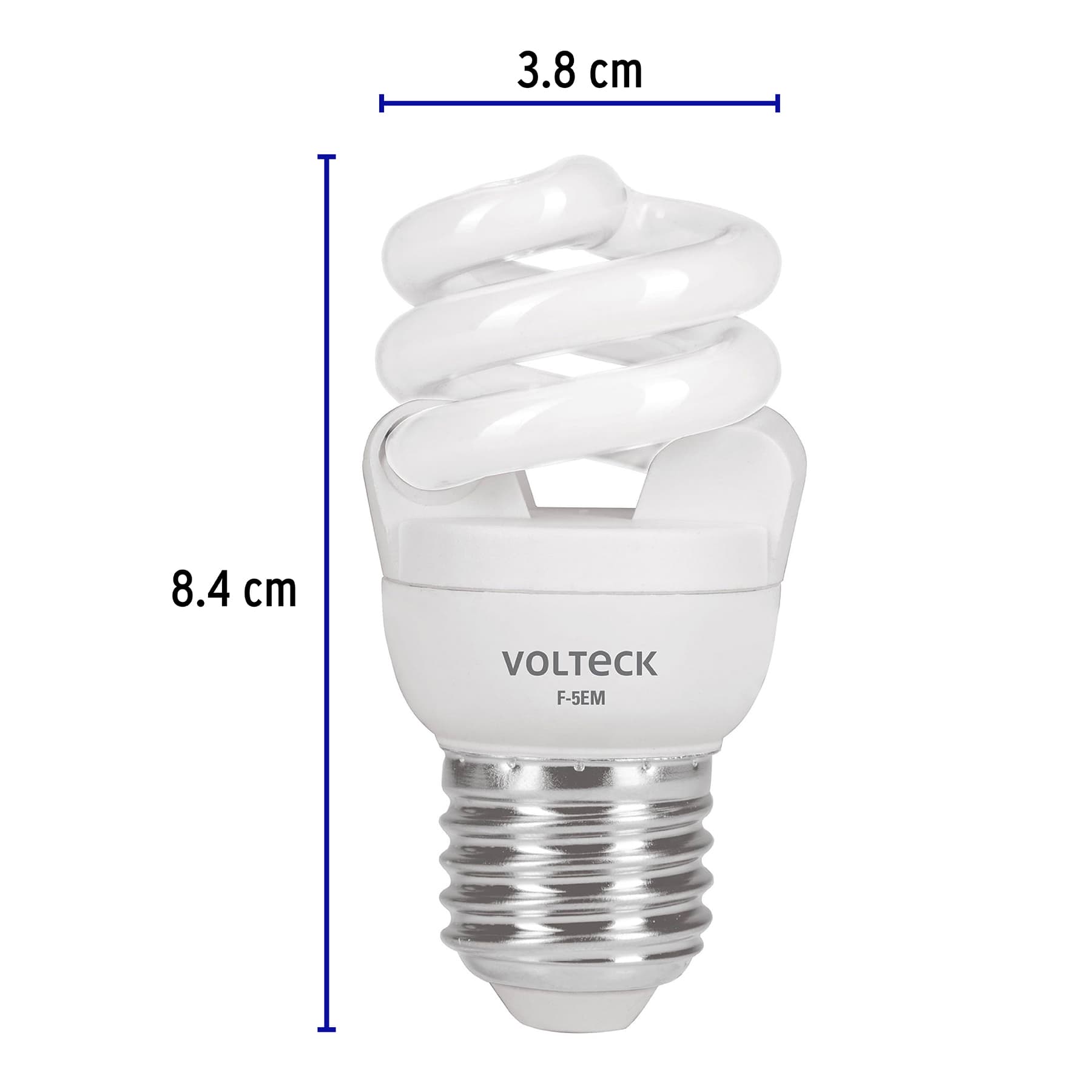 Lámpara espiral mini T2 5 W luz de día en blíster, VOLTECK - Imagen 4