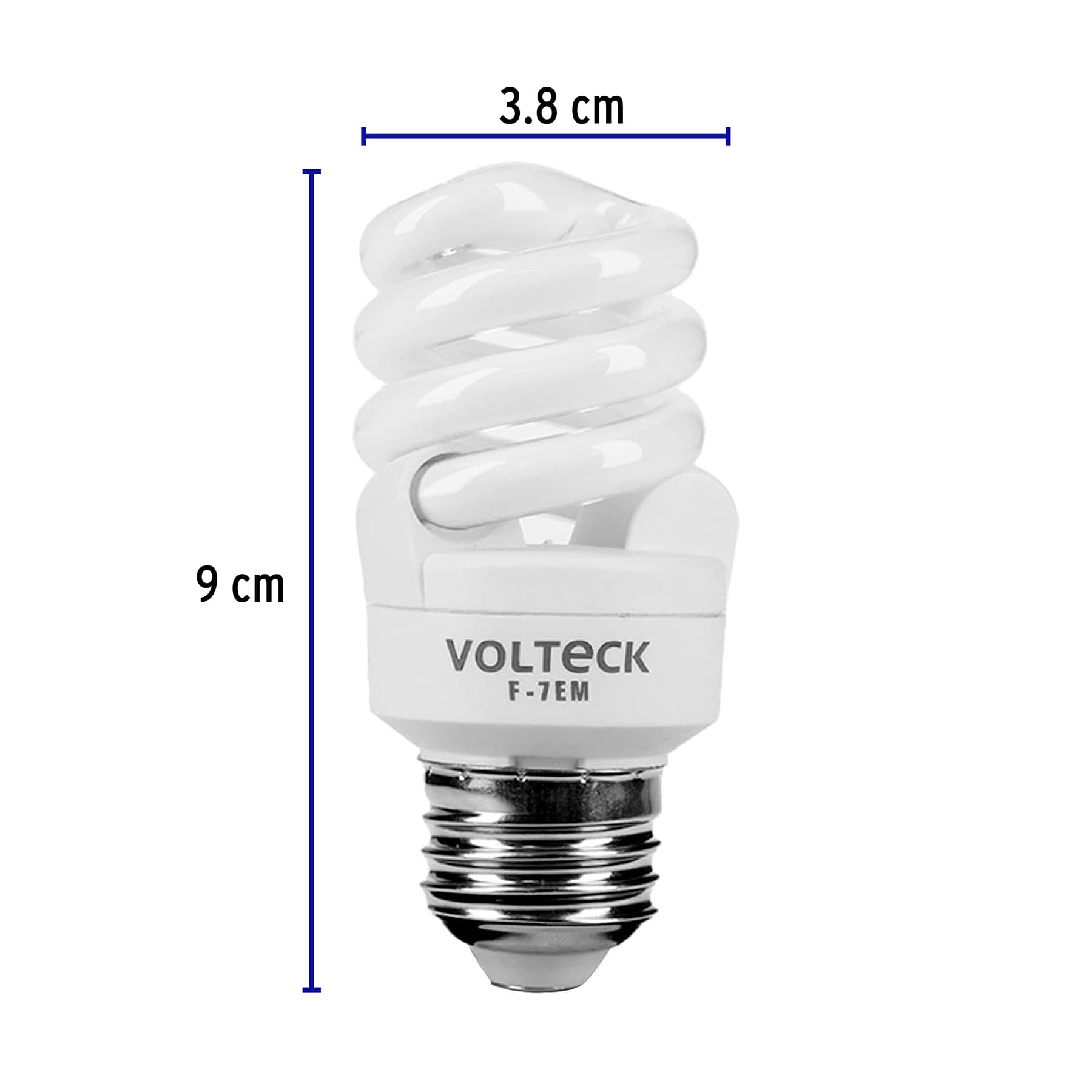 Lámpara espiral mini T2 7 W luz de día en blíster, VOLTECK - Imagen 4