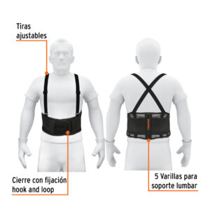 Faja lumbar de malla transpirable, talla G, TRUPER - Imagen 3