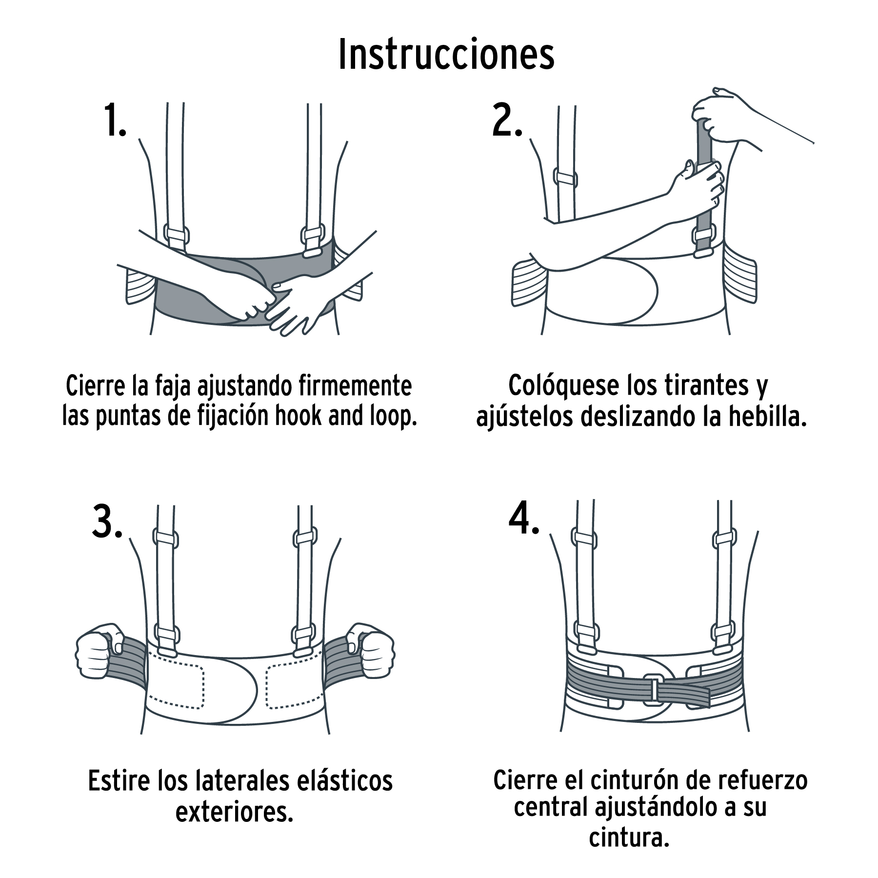 Faja lumbar con tercer cinturón, talla EG, TRUPER - Imagen 3