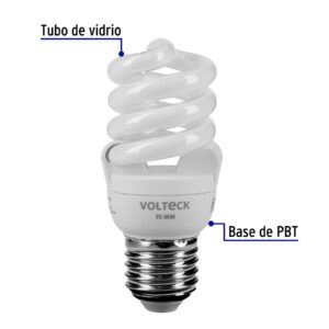 Lámpara espiral mini T2 9 W luz cálida en blíster, VOLTECK - Imagen 3