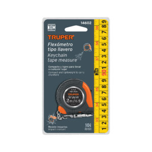 Flexómetro Gripper de 2 m tipo llavero, cinta 13 mm, TRUPER - Imagen 5