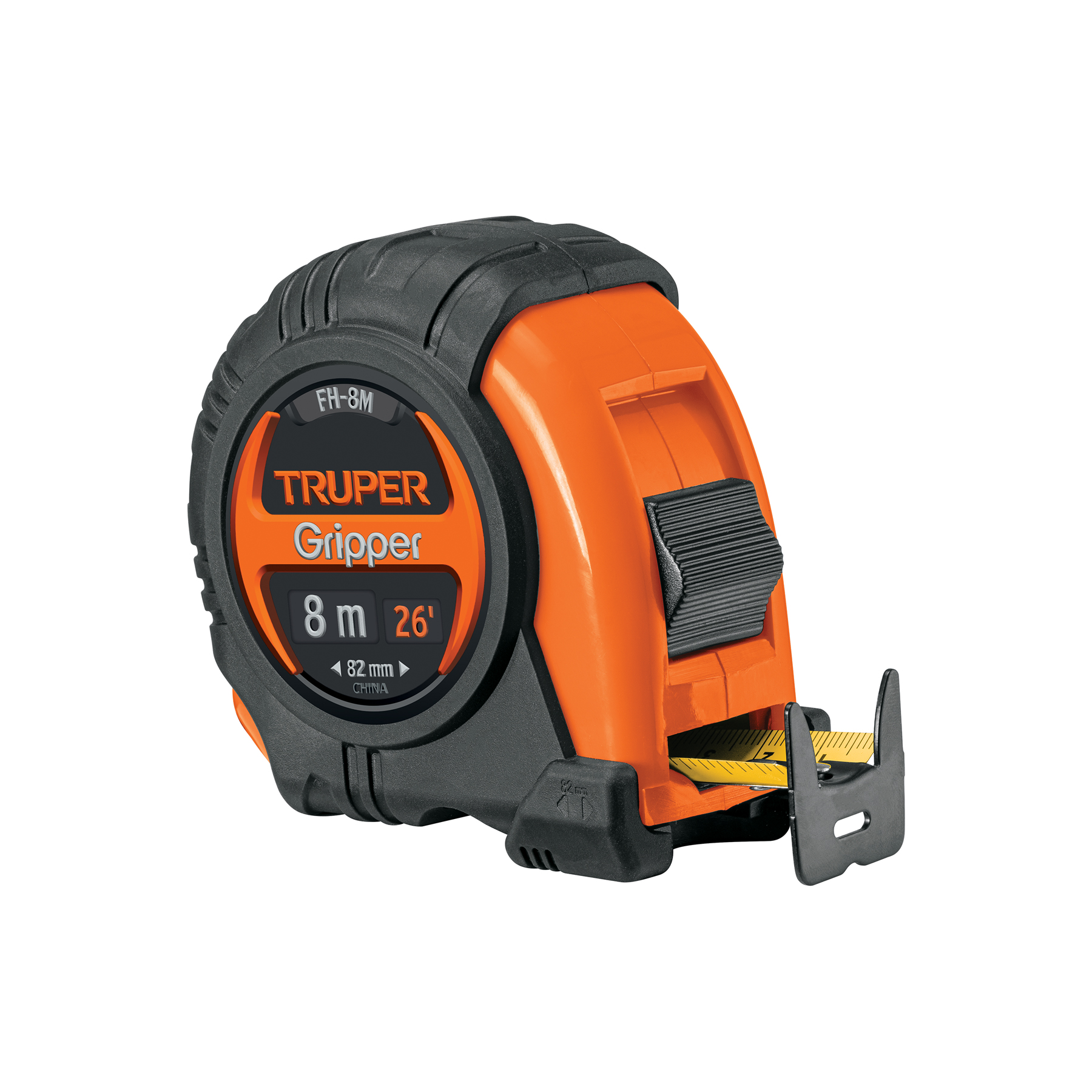 Flexómetro Gripper contra impactos 8 m cinta 25 mm, TRUPER - Imagen 2