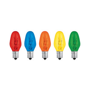 Alternative view of Caja con 50 focos incandescentes de colores base E12 7.5W