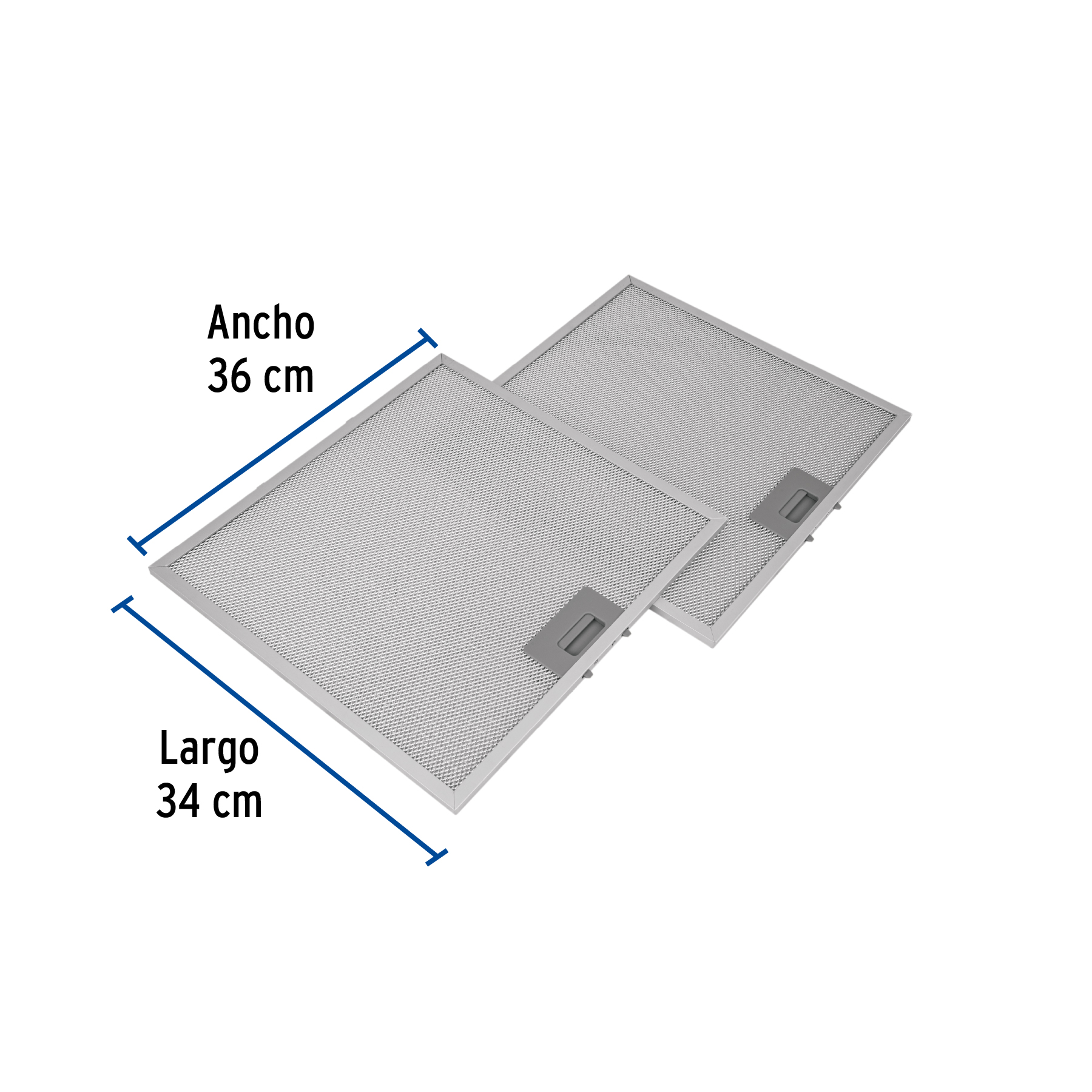 Juego de 2 filtros de aluminio para campana CAME-75 - Imagen 4