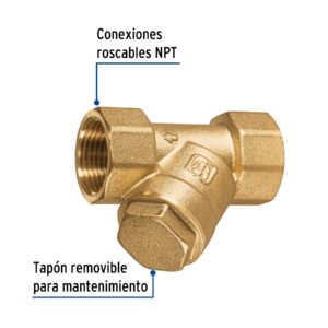 Filtro de latón en 'Y' de 3/4', FOSET - Imagen 3