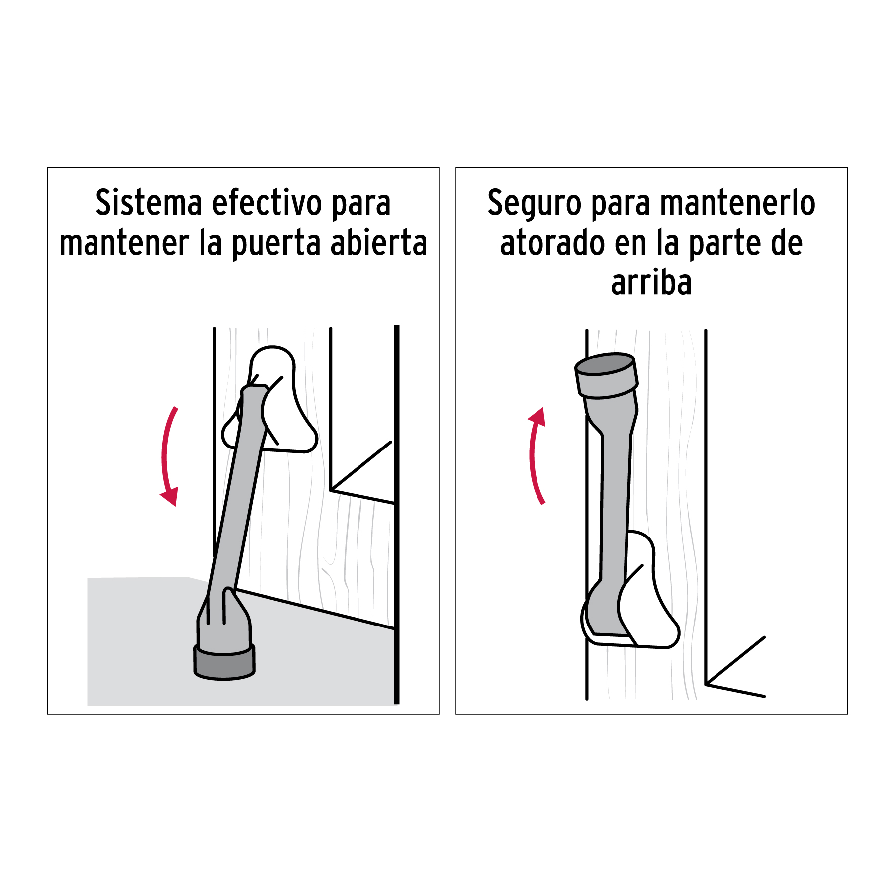 Fijapuerta metálico, acabado latón antiguo, HERMEX - Imagen 5