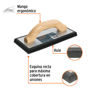 Flota de hule 9-1/2', espesor 5/8', acabado liso, TRUPER - Imagen 3