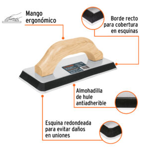 Flota de hule 9-1/2', espesor 5/8',acabado extraliso, TRUPER - Imagen 3