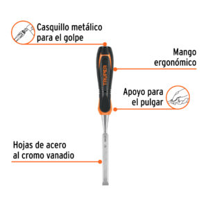 Formón 1/2' mango Comfort Grip, TRUPER - Imagen 4
