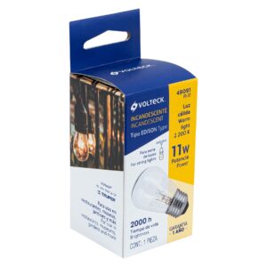 Lámpara incandescente S14 11 W luz cálida, VOLTECK - Imagen 4