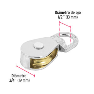 Garrucha metálica para noria de 3/4', FIERO - Imagen 4