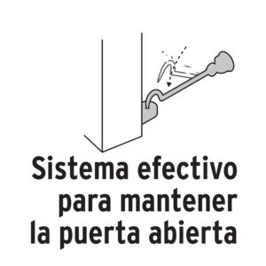 Gancho latonado para puerta, HERMEX - Imagen 3