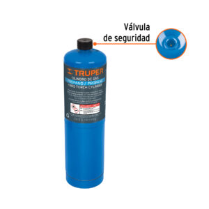 Cilindro de gas propano de 400g, azul, TRUPER - Imagen 3