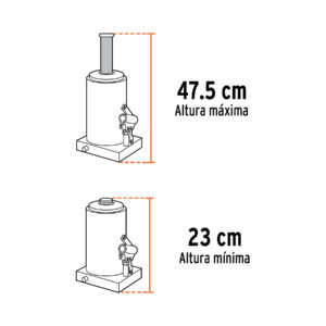 Gato hidráulico de botella de 16 Ton, TRUPER - Imagen 4