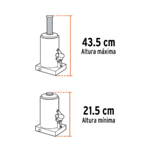 Gato hidráulico de botella de 6 Ton, TRUPER - Imagen 4