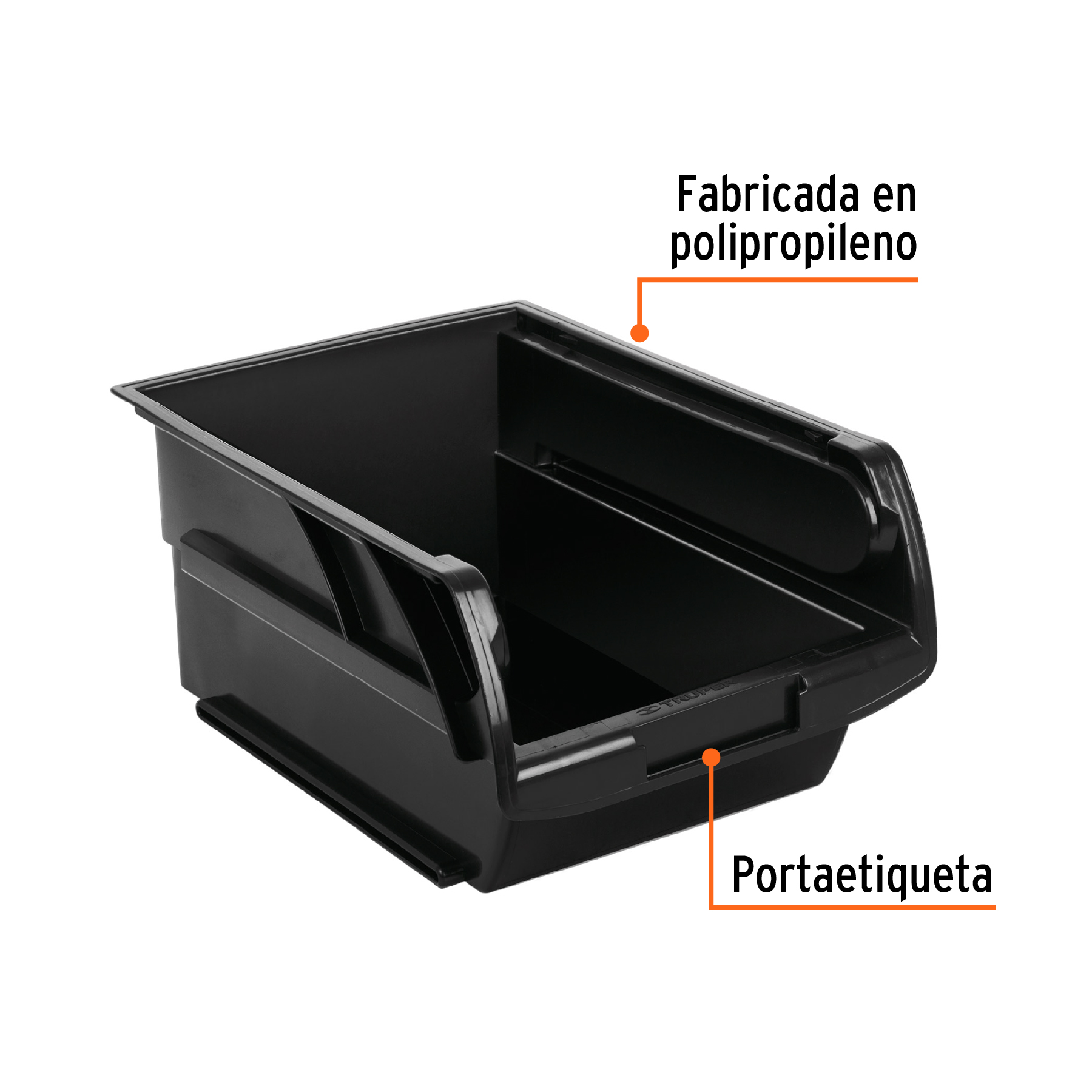 Gaveta apilable #3.5 de plástico, 29 x 19 x 13 cm, TRUPER - Imagen 3