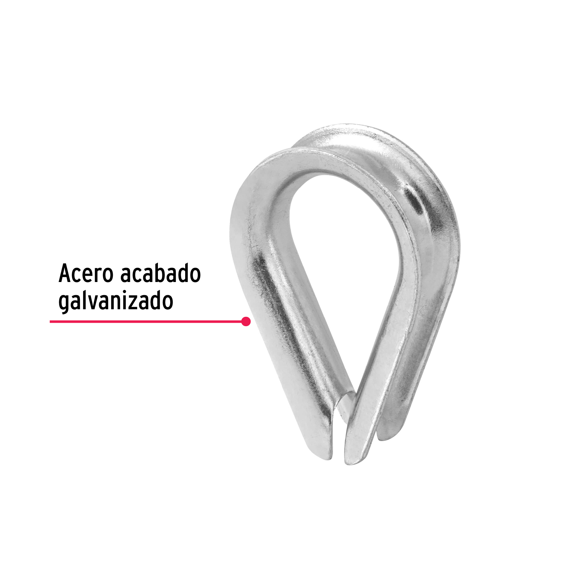Bolsa con 5 guardacabos para cable de acero de 1/2', FIERO - Imagen 3