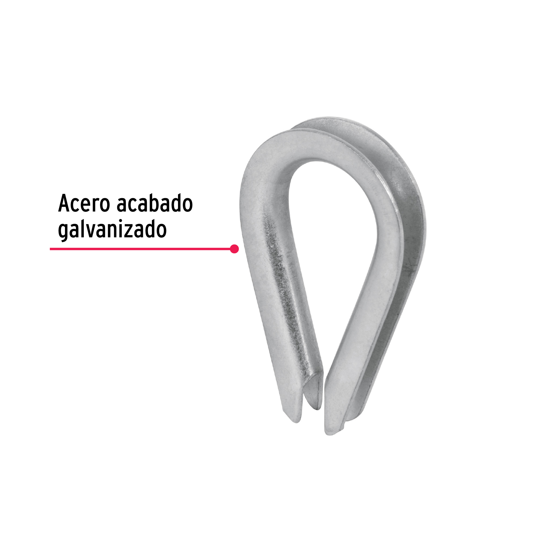 Bolsa con 10 guardacabos para cable de acero de 1/8', FIERO - Imagen 3