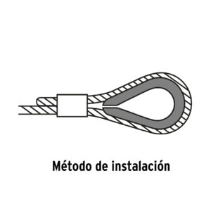Bolsa con 10 guardacabos para cable de acero de 1/8', FIERO - Imagen 5