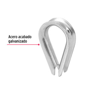 Bolsa con 5 guardacabos para cable de acero de 3/8', FIERO - Imagen 3