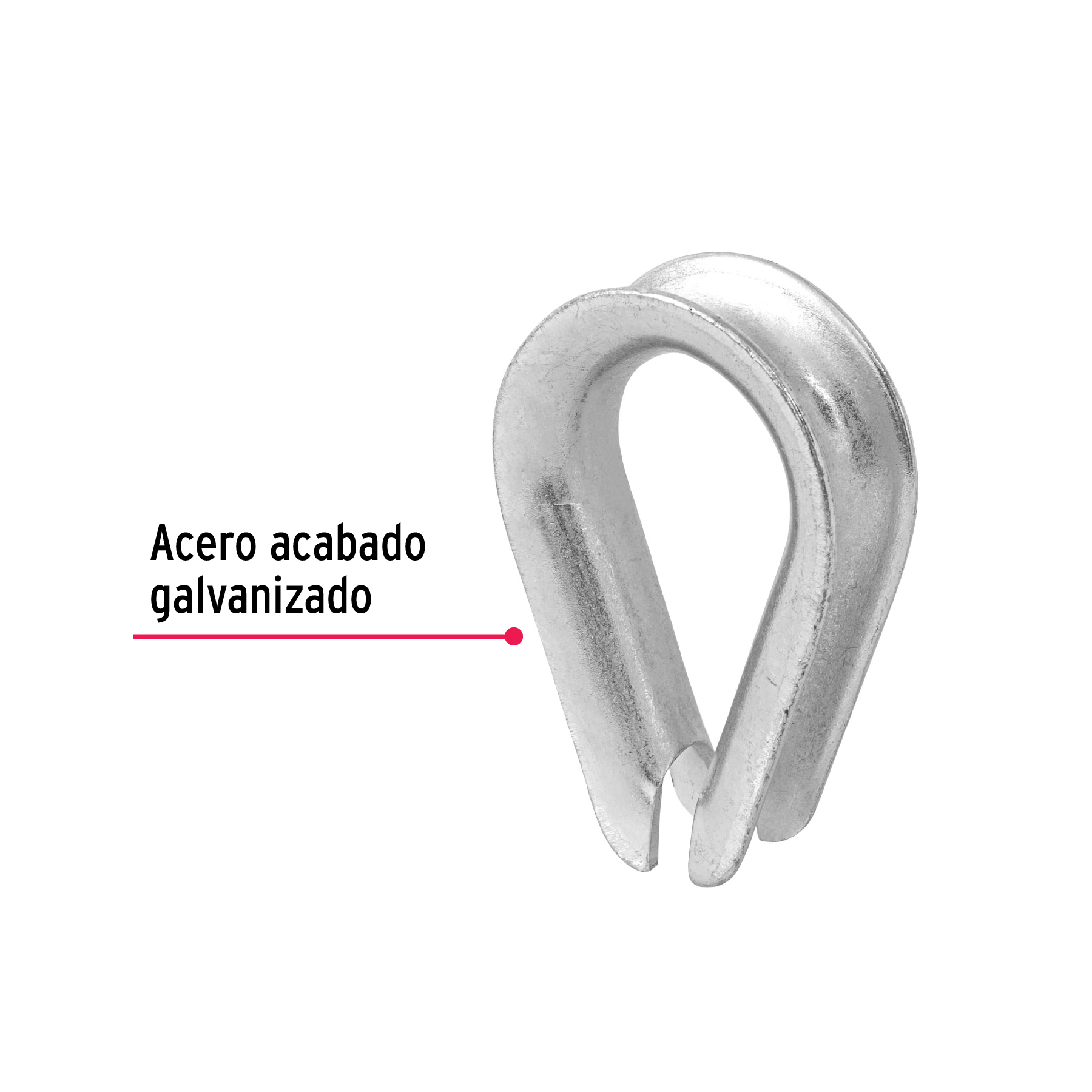Bolsa con 5 guardacabos para cable de acero de 5/8', FIERO - Imagen 3