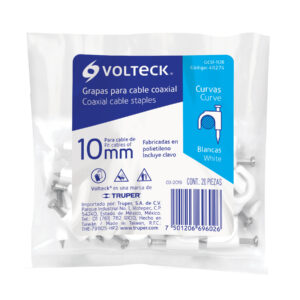Bolsa con 20 grapas blancas de 10 mm para cable redondo - Imagen 6
