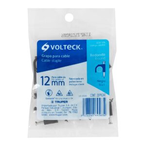 Bolsa con 20 grapas negras de 12 mm para cable redondo - Imagen 6